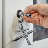 KNIPEX 00 11 01 chiave di armadietti di controllo e utilità, chiave combinata   Acciaio inossidabile, Acciaio inossidabile, 2 gamba/gambe, 10 testina/e, Cerchio, Goniometro a 180°, Quadrato, Triangolo, 5,6-7,8-9,10-11 mm