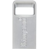 Kingston DataTraveler 64GB Micro 200MB/s Metal USB 3.2 Gen 1, Chiavetta USB argento, 64 GB, USB tipo A, 3.2 Gen 1 (3.1 Gen 1), 200 MB/s, Senza coperchio, Argento