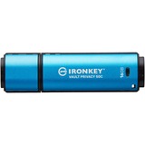 Kingston IronKey Vault Privacy 50 16 GB, Chiavetta USB celeste/Nero