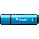 Kingston IronKey Vault Privacy 50 16 GB, Chiavetta USB celeste/Nero