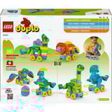 LEGO DUPLO Dinosauri su ruote 3 in 1, Giochi di costruzione Set da costruzione, 3 anno/i, Plastica, 108 pz, 1,77 kg