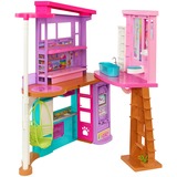 Mattel Casa di Malibu (106 cm) playset casa delle bambole con 2 piani, 6 stanze, ascensore altalena e più di 30 pezzi, Giocattolo per Bambini 3+ Anni 6 stanze, ascensore altalena e più di 30 pezzi, Giocattolo per Bambini 3+ Anni, 3 anno/i, Assemblaggio necessario