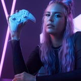 PDP 052-002-WH periferica di gioco Viola, Bianco RF/USB Gamepad Analogico/Digitale PC, PlayStation 4, PlayStation 5 bianco, Gamepad, PC, PlayStation 4, PlayStation 5, D-pad, Analogico/Digitale, 5 ms, Con cavo e senza cavo