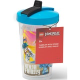 Room Copenhagen Bicchiere LEGO con cannuccia Ninjago Classic Black, Coppa Nero/Rosso