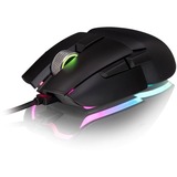 Thermaltake Argent M5 RGB mouse Ambidestro USB tipo A Ottico 16000 DPI Nero, Ambidestro, Ottico, USB tipo A, 16000 DPI, Nero