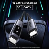 UGREEN Uno Cavo USB-C a USB-C (100W) Nero/grigio