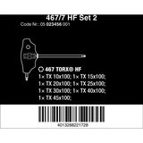 Wera 05023456001, 467/7 TORX HF Set 2 Nero/Verde