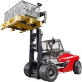 bruder Carrello elevatore Linde HT160 con pallet, Veicolo modello rosso/Nero