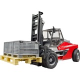 bruder Carrello elevatore Linde HT160 con pallet, Veicolo modello rosso/Nero