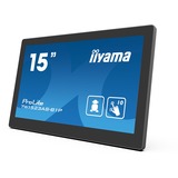 iiyama ProLite TW1523AS-B1P Monitor PC 39,6 cm (15.6") 1920 x 1080 Pixel Full HD LED Touch screen Multi utente Nero Nero, 39,6 cm (15.6"), 1920 x 1080 Pixel, Full HD, LED, 30 ms, Nero