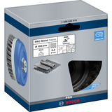 Bosch 2 608 622 010 Ruota a raggi di filo di acciaio Spazzola a forma di tazza 10 cm, Pennello Spazzola a forma di tazza, 1,4 cm, 10 cm, 0,5 mm, Metallo, 8500 Giri/min
