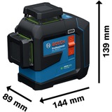 Bosch GLL 80-33 G Professional 0601065501, Linea laser blu/Nero