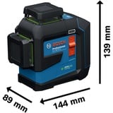 Bosch Laser a linee GLL 80-33 G Professional, Linea laser blu/Nero