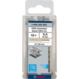Bosch Punta a spirale PRO in acciaio inossidabile HSS-Co, Ø 4,5mm, Trapano 