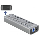 DeLOCK 63264 hub di interfaccia USB 3.2 Gen 1 (3.1 Gen 1) Type-B Grigio grigio, USB 3.2 Gen 1 (3.1 Gen 1) Type-B, USB 3.2 Gen 1 (3.1 Gen 1) Type-A, Grigio, 0,8 m, 46 mm, 144 mm