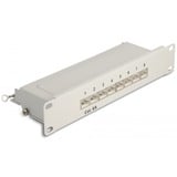 DeLOCK 66873 pezzo di pannello 1U, Patch Panel grigio, Cat6a, Grigio, Metallo, 1U, 254 mm, 100 mm