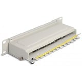 DeLOCK 66873 pezzo di pannello 1U, Patch Panel grigio, Cat6a, Grigio, Metallo, 1U, 254 mm, 100 mm