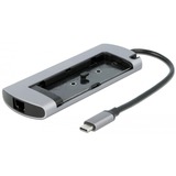 DeLOCK 87767 replicatore di porte e docking station per notebook Cablato USB 3.2 Gen 1 (3.1 Gen 1) Type-C Grigio grigio, Cablato, USB 3.2 Gen 1 (3.1 Gen 1) Type-C, 100 W, 1.4/2.2, 10,100,1000 Mbit/s, Grigio