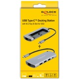 DeLOCK 87767 replicatore di porte e docking station per notebook Cablato USB 3.2 Gen 1 (3.1 Gen 1) Type-C Grigio grigio, Cablato, USB 3.2 Gen 1 (3.1 Gen 1) Type-C, 100 W, 1.4/2.2, 10,100,1000 Mbit/s, Grigio