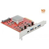 DeLOCK 89041 scheda di interfaccia e adattatore Interno USB 3.2 Gen 2 (3.1 Gen 2), Controller USB PCIe, USB 3.2 Gen 2 (3.1 Gen 2), PCIe 3.0, Passivo, 10 Gbit/s, Windows 10, Windows 8.1