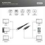 Digitus AK-300343-008-S, Cavo Nero