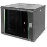 Digitus Alloggiamento a parete serie Unique - 600x600 mm (L x P) Nero, Da parete, 9U, 100 kg, Lucchetti, Griglie, 23 kg