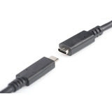 Digitus Cavo di prolunga USB 2.0, connettore USB-C > presa USB-C Nero