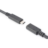 Digitus Cavo di prolunga USB 2.0, connettore USB-C > presa USB-C Nero