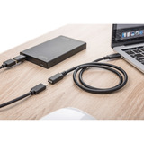 Digitus Cavo di prolunga USB 2.0, connettore USB-C > presa USB-C Nero