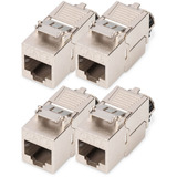 Digitus Modulo Keystone Cat. 8.1, schermato, 4 pezzi, Modulo di Keystone argento