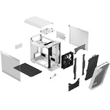 Fractal Design Torrent Nano Micro Tower Bianco bianco, Micro Tower, PC, Bianco, Micro-ITX, Acciaio, Vetro temperato, 16,5 cm