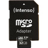 Intenso 3433480 memoria flash 32 GB MicroSDHC UHS-I Classe 10 32 GB, MicroSDHC, Classe 10, UHS-I, 100 MB/s, 45 MB/s
