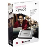 Kingston XS2000 1000 GB Nero, Argento, Disco a stato solido argento/Nero, 1000 GB, USB tipo-C, 3.2 Gen 2 (3.1 Gen 2), 2000 MB/s, Nero, Argento