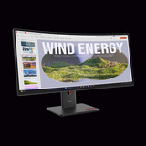 Lenovo ThinkVision T34WD-40 Monitor, Monitor LED Nero, 86,4 cm (34"), 3440 x 1440 Pixel, Wide Quad HD, LED, 6 ms, Nero