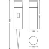 Philips Hue Lampada da palo White & Color Ambiance Calla per esterni, Luce LED Nero