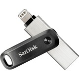 SanDisk iXpand unità flash USB 64 GB USB Type-A / Lightning 3.2 Gen 2 (3.1 Gen 2) Nero, Argento Nero/Argento, 64 GB, USB Type-A / Lightning, 3.2 Gen 2 (3.1 Gen 2), Girevole, Nero, Argento