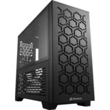 Sharkoon MS-Y1000 Micro Tower Nero, Chassis Tower Nero, Micro Tower, PC, Nero, micro ATX, Mini-ITX, Giocare, 13,5 cm