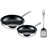 Silit Set di padelle Talis con spatola, 20 e 24 cm accaio/Nero