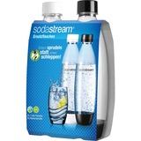 SodaStream 1741200490 Accessorio e ricarica per gasatore Bottiglia di carbonatazione, Bottiglia di acqua trasparente/Nero