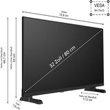 Telefunken QF32VP750S, QLED TV Nero