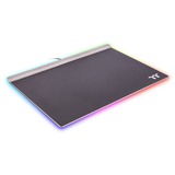 Thermaltake Argent MP1 RGB Tappetino per mouse per gioco da computer Nero, Titanio Nero, Nero, Titanio, Monocromatico, Alluminio, Gomma, Alimentazione USB, Barra appoggiaferro antiscivolo, Tappetino per mouse per gioco da computer