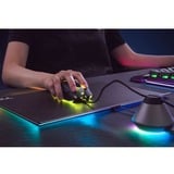 Thermaltake Argent MP1 RGB Tappetino per mouse per gioco da computer Nero, Titanio Nero, Nero, Titanio, Monocromatico, Alluminio, Gomma, Alimentazione USB, Barra appoggiaferro antiscivolo, Tappetino per mouse per gioco da computer