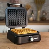 Unold 48275 piastra per waffle 2 waffle 1500 W Nero, Cialde Nero, 2 waffle, Rettangolare, Nero, Plastica, Plastica, 0,7 m