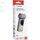 Verbatim Cool 'n' Go AirJet Grigio, Viola Ventilatore portatile grigio/Viola, Grigio, Viola, Ventilatore portatile, 1 pz, 6 W, Ioni di Litio, 3,7 V