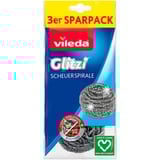 Vileda Spirale abrasiva Glitzi, set da 3, Spugna accaio