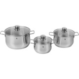 WMF 0730036040 set di pentole accaio, Acciaio inox, Acciaio inox, Acciaio inox, Acciaio inox, Vetro, Gas, Induzione