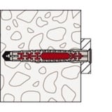 fischer Tassello a gambo lungo DuoXpand 10x230 T grigio chiaro/Rosso