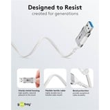 goobay Cavo adattatore Ethernet USB-A 3.2 Gen1 > RJ-45, Slim bianco