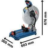 Bosch Sega da taglio per metallo a batteria GCD 18V-355 Professional solo, 18 Volt, Sega mitra/Troncatrice blu