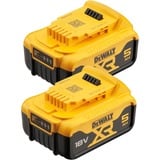 DEWALT XR Akku-Starterkit DCB184P2, 18Volt 5Ah, Batteria giallo/Nero